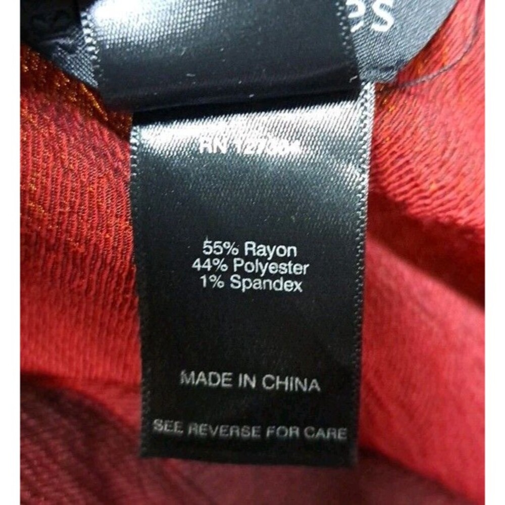 Ali Miles Shirt Jacket Burgundy Crinkle Bold Buttons Artsy Retro Top MP - Picture 8 of 9